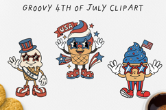 Groovy 4th of July Clipart Bundle 80 PNG Product Image 21