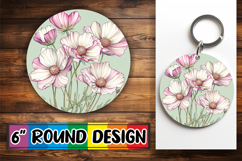 Vibrant Circle PNG Sublimation Design , Beauty Flower Product Image 1