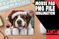 Winter Peeking Dog Holiday Art Christmas Mouse Pad Design Product Image 1