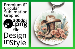 Sophisticated Keychain Circle PNG , Western Product Image 1