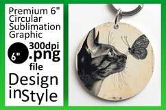 Delightful Feline Sublimation: Round &amp; Keychain Assortment Product Image 1