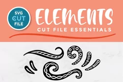 Flourish svg, tribal, swoosh svg, swashes, swirl, squiggle Product Image 3