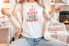 Christian Quote SVG - Faith Saying | My Story His Glory Product Image 3