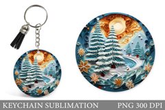 Christmas Tree Keychain. Christmas Tree Quilling Keychain Product Image 1