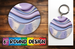 Sweet Sublimation Circle Keychain, Pattern Product Image 1