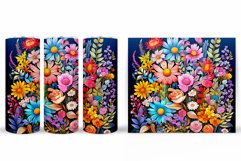 Flowers Tumbler Design. Summer Tumbler Sublimation Product Image 2