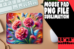 Joyful Mouse Pad PNG Design, Flowers Product Image 1