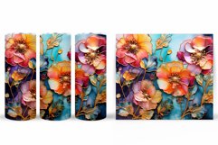 Flowers Tumbler Design. Flowers Tumbler Wrap Sublimation Product Image 2