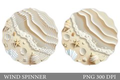 Sea Wind Spinner Design. Seashell Wind Spinner Sublimation Product Image 1