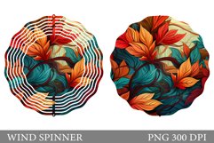 Colourful Fall Leaves Wind Spinner Sublimation Product Image 1