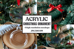 Acrylic Christmas Ornament Mockup , christmas ornament mocku Product Image 1