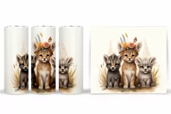 Animals Tumbler Sublimation. Boho Animals Tumbler Design Product Image 2