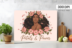 Afro Girl/Woman Melanin braided hair Cutting Board PNG Desig Product Image 1