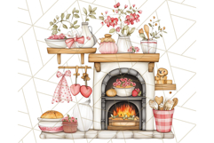 Cottagecore Kitchen Clipart, Vintage Country Floral Kitchen Product Image 3