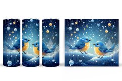 Winter Birds Tumbler Design. Cute Birds Tumbler Product Image 2