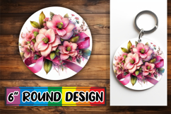 Joyful Circle Keychains for Gifts, Flowers Product Image 1