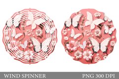 Butterflies Wind Spinner. Butterflies Flowers Spinner Design Product Image 1
