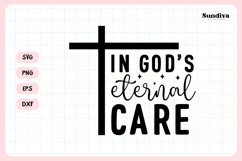 Christian Memorial Quote SVG | In God&#039;s Eternal Care Product Image 3