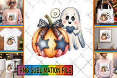 Charming TOTE BAG Designs PNG, Pumpkin Watercolor Product Image 1