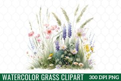 Watercolor Grass Clipart Product Image 1
