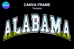 USA States Name CANVA FRAME Alabama Varsity Shirt Design Product Image 1