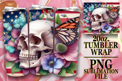 SWEET ADVENTURES 20oz TUMBLER WRAP, Skull USA Product Image 1