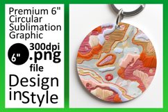 Joyful Embroidered Circle Keyrings Product Image 1