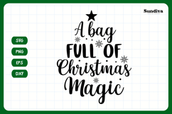 Christmas Treat Bag Quote SVG | Full of Christmas Magic Product Image 3