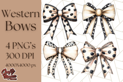 Western Style Bow PNG, Cute Cowboy, Cowgirl Coquette Png Product Image 1