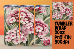 PLAYFUL 20oz Tumbler Design , Flowers Product Image 1