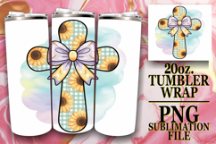 BLISSFUL DAYS 20oz TUMBLER WRAP, Cross and Bow Product Image 1