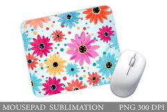 Flowers Mouse Pad Design. Daisy Flowers Mouse Pad Product Image 1