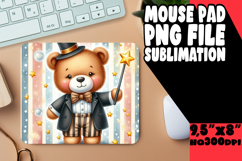 Bright MOUSE PAD Sublimation Art, Teddy Bear Product Image 1