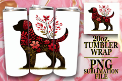 Cozy Nights 20oz tumbler wrap, Flower Animals Product Image 1