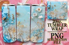 Springtime Blossom Bliss Tumbler Wrap Design Petal 20oz Product Image 1
