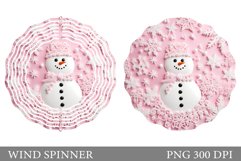 Snowman Wind Spinner Design. Winter Wind Spinner Template Product Image 1