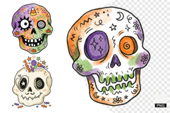 Doodle Halloween Skull PNG Product Image 1