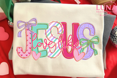 Love Like Jesus SVG PNG | Preppy Valentine Shirt Design Png Product Image 4