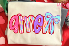 Preppy Amen PNG, Coquette bow Amen Png, Preppy Easter png Product Image 5