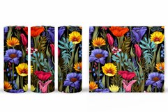Flowers Tumbler Design. 3D Flowers Tumbler Wrap Sublimation Product Image 2