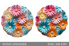 Flowers Wind Spinner Design. Daisy Flowers Wind Spinner Product Image 1