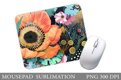 Flowers Mouse Pad Sublimation. Summer Mouse Pad Design Product Image 1