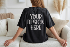Black Comfort Colors C1717 Shirt Mockup, CC 1717 T-shirt C Product Image 1
