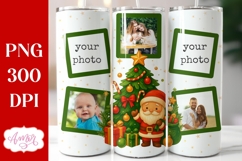 Christmas Photo tumbler wrap sublimation, Custom tumbler PNG Product Image 3