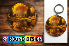 Circle of Happiness Keychain PNG, Autumn Product Image 1