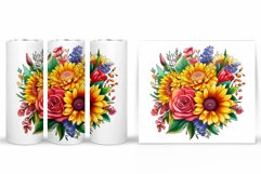 Flowers Tumbler Design. Sublimation Tumbler Flowers Product Image 2