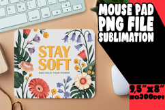 BLISSFUL desk MAT Playful Design, Flower Quote Product Image 1