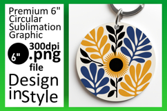 Cute Flamingo with Flowers Round Design PNG Product Image 1