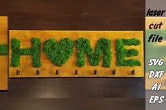 Key Holder| Family |Key Hanger|Moss | Home| Laser Cut Product Image 1