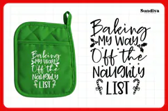 Christmas Pot Holder Quote SVG | Off the Naughty List Product Image 3